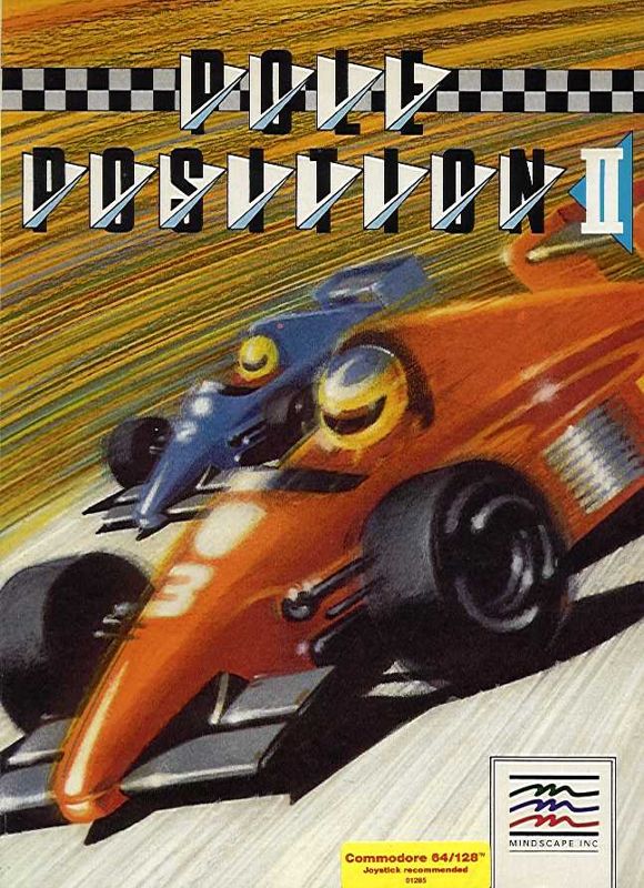 Pole Position II box art for Commodore 64